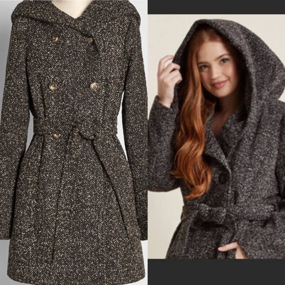 Modcloth cookie pie hooded coat
